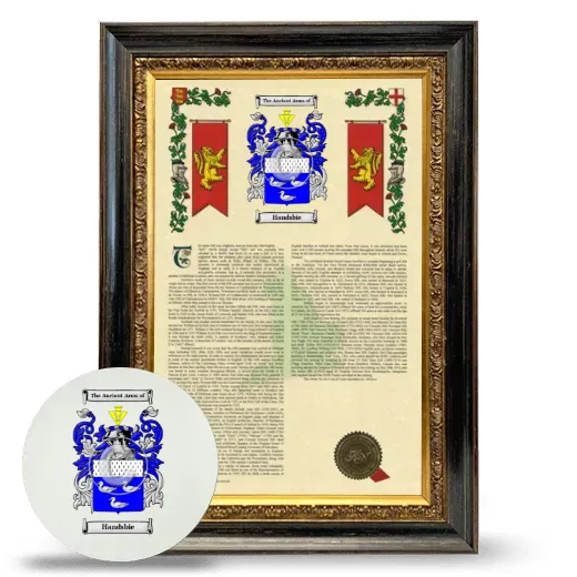 Handsbie Framed Armorial History and Mouse Pad - Heirloom