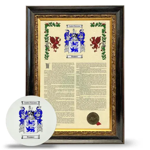 Hanmer Framed Armorial History and Mouse Pad - Heirloom