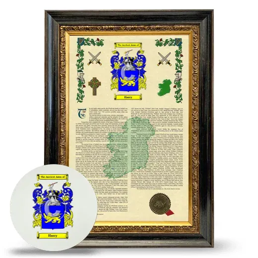 Harry Framed Armorial History and Mouse Pad - Heirloom