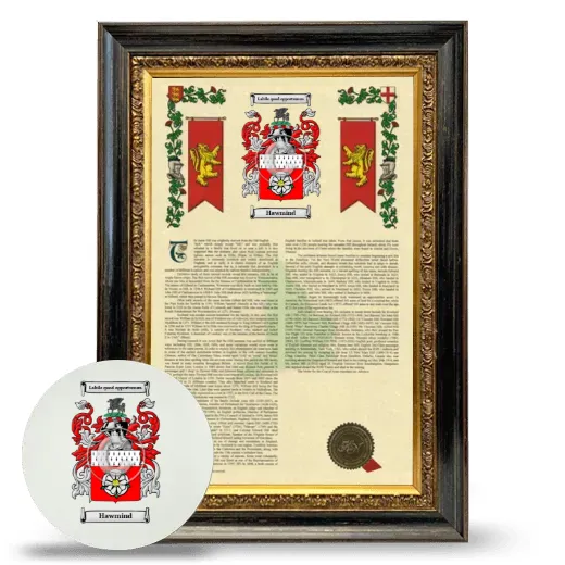 Hawmind Framed Armorial History and Mouse Pad - Heirloom