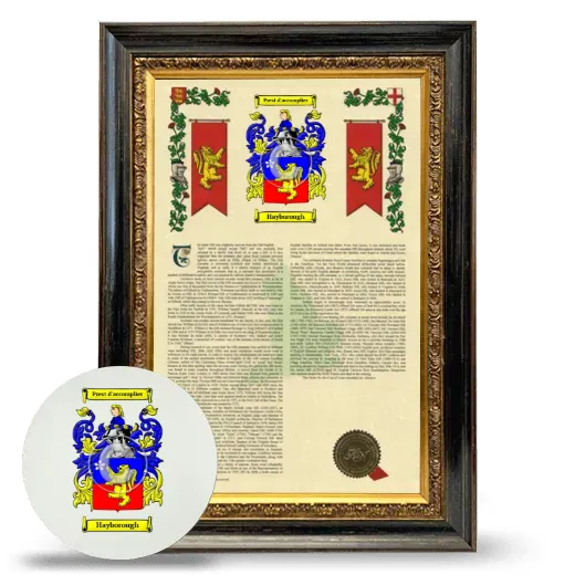 Hayborough Framed Armorial History and Mouse Pad - Heirloom