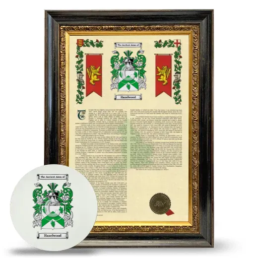 Hazelwood Framed Armorial History and Mouse Pad - Heirloom