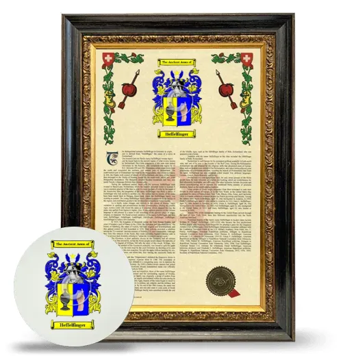 Heffelfinger Framed Armorial History and Mouse Pad - Heirloom