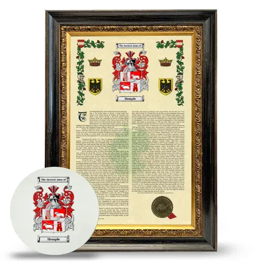 Hemple Framed Armorial History and Mouse Pad - Heirloom