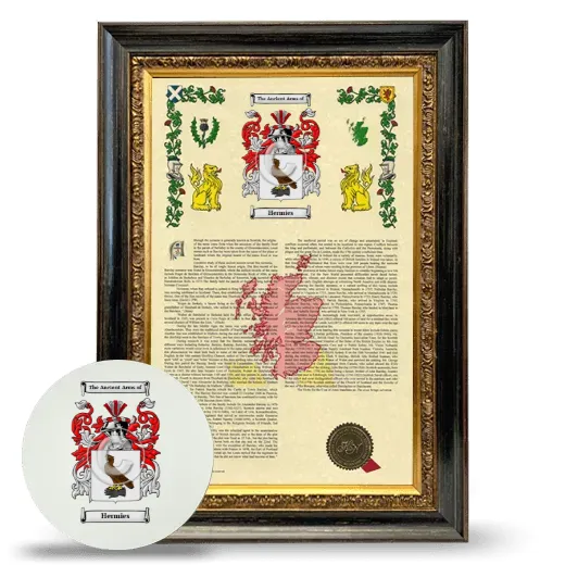 Hermies Framed Armorial History and Mouse Pad - Heirloom