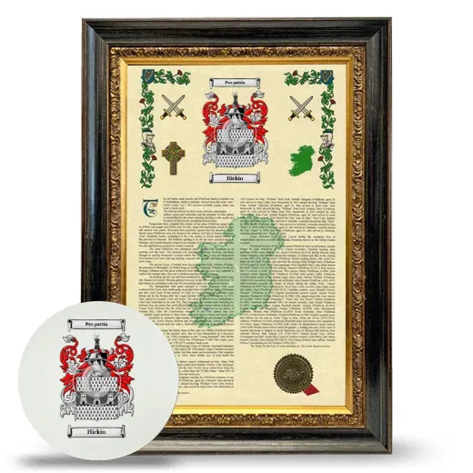 Hickin Framed Armorial History and Mouse Pad - Heirloom