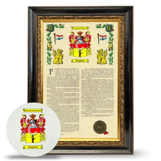 Hoagland Framed Armorial History and Mouse Pad - Heirloom