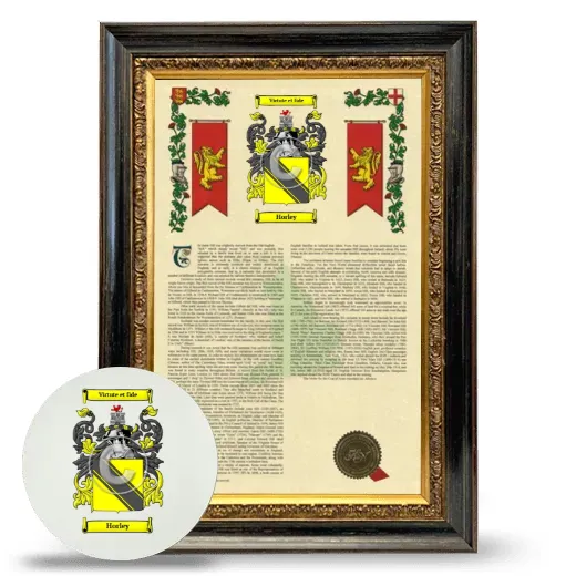 Horley Framed Armorial History and Mouse Pad - Heirloom