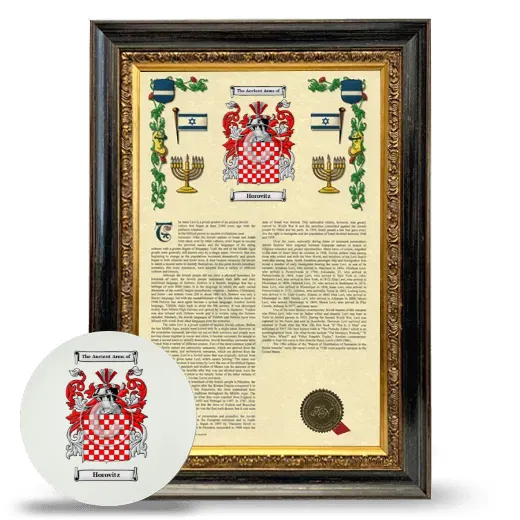 Horovitz Framed Armorial History and Mouse Pad - Heirloom
