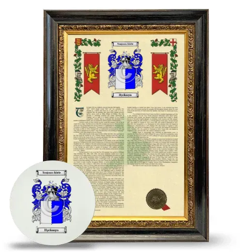 Hyckmyn Framed Armorial History and Mouse Pad - Heirloom