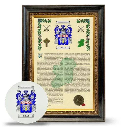 Hyland Framed Armorial History and Mouse Pad - Heirloom