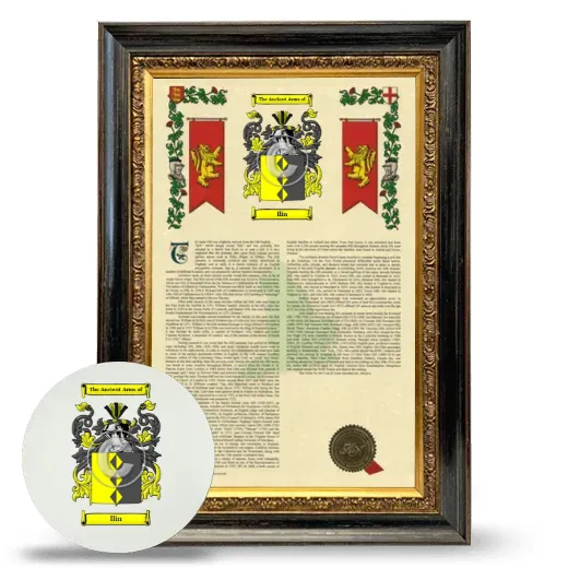 Ilin Framed Armorial History and Mouse Pad - Heirloom