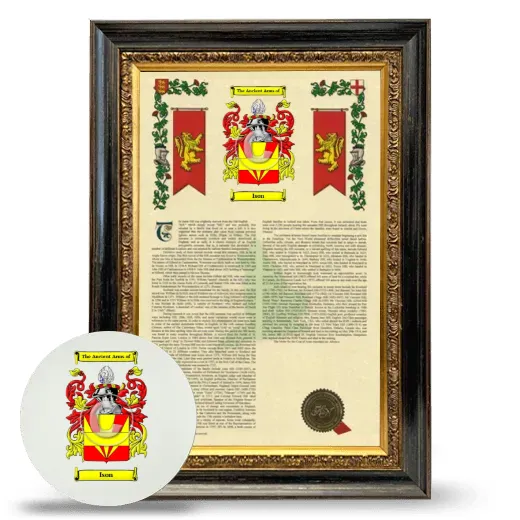Ison Framed Armorial History and Mouse Pad - Heirloom