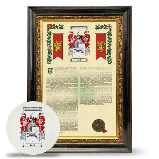 Jacob Framed Armorial History and Mouse Pad - Heirloom