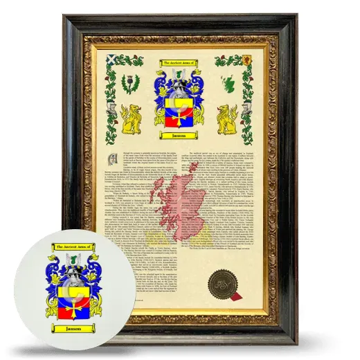 Janson Framed Armorial History and Mouse Pad - Heirloom