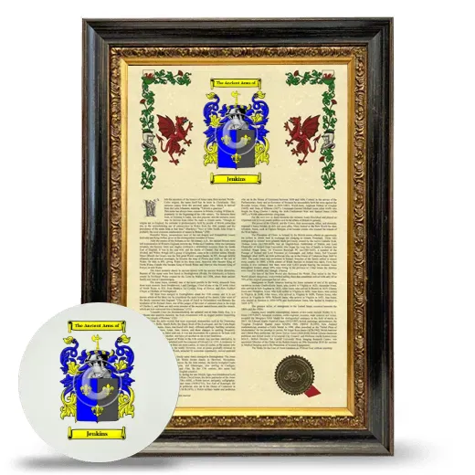 Jenkins Framed Armorial History and Mouse Pad - Heirloom