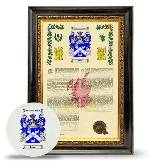 Jerow Framed Armorial History and Mouse Pad - Heirloom