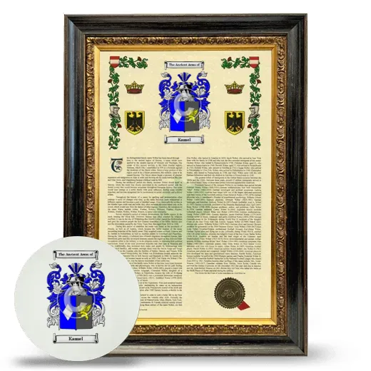 Kamel Framed Armorial History and Mouse Pad - Heirloom