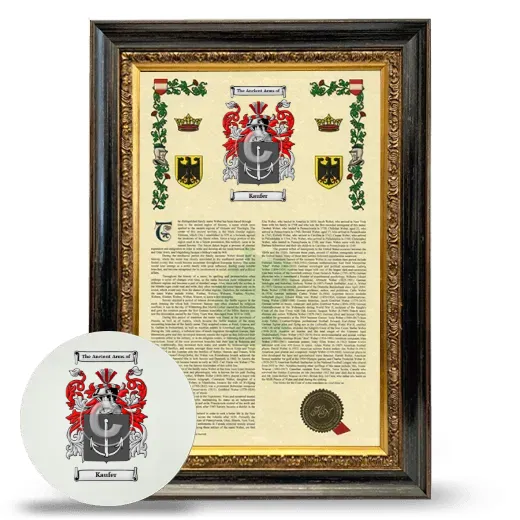 Kaufer Framed Armorial History and Mouse Pad - Heirloom