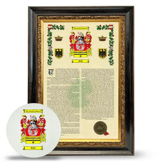 Kehl Framed Armorial History and Mouse Pad - Heirloom