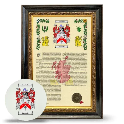 Kennedy Framed Armorial History and Mouse Pad - Heirloom