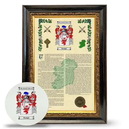 Keough Framed Armorial History and Mouse Pad - Heirloom