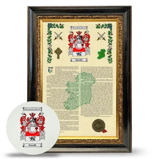 Kinsella Framed Armorial History and Mouse Pad - Heirloom