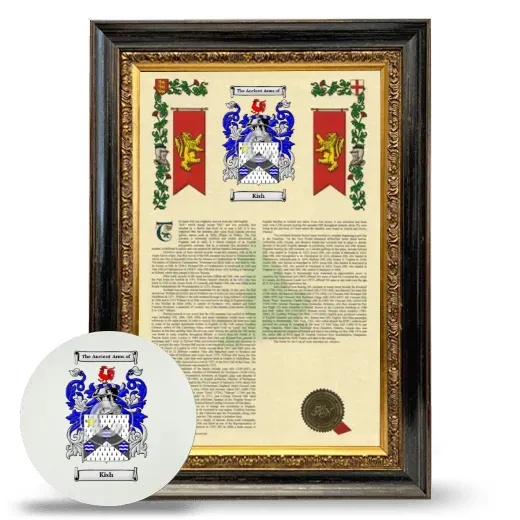 Kish Framed Armorial History and Mouse Pad - Heirloom