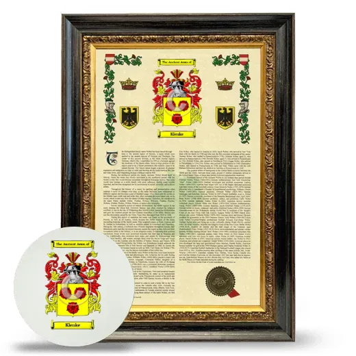 Klenke Framed Armorial History and Mouse Pad - Heirloom
