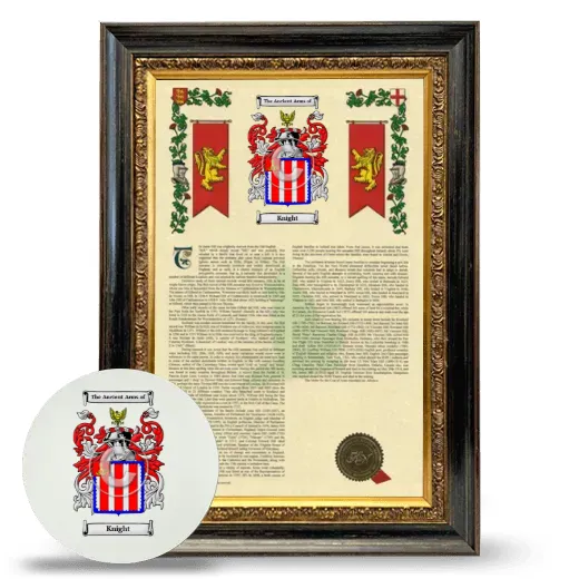 Knight Framed Armorial History and Mouse Pad - Heirloom