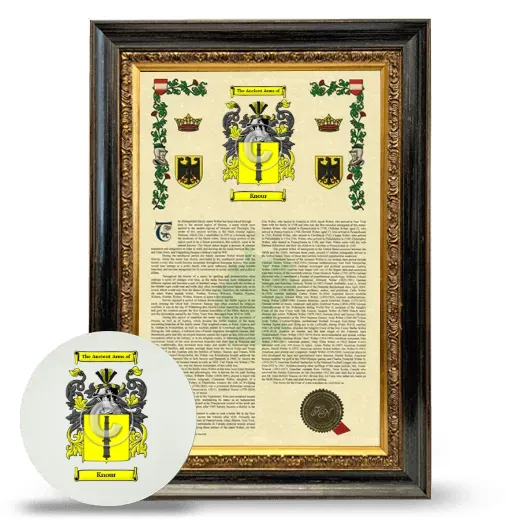 Knour Framed Armorial History and Mouse Pad - Heirloom