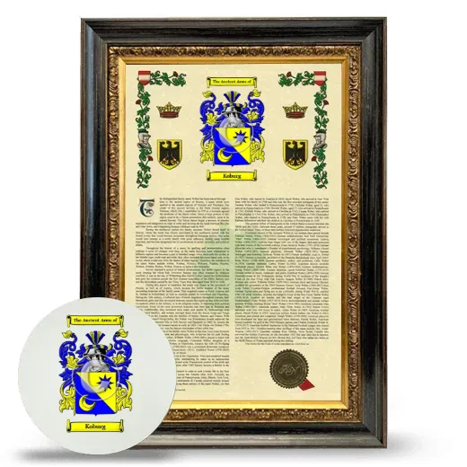 Koburg Framed Armorial History and Mouse Pad - Heirloom