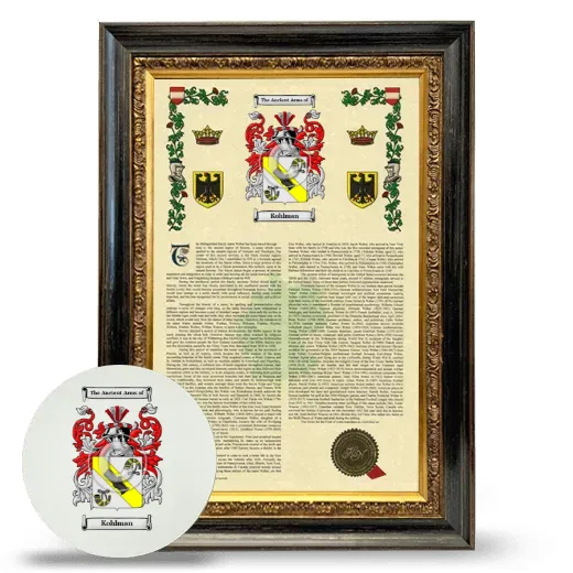Kohlman Framed Armorial History and Mouse Pad - Heirloom