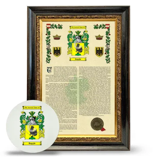 Kopple Framed Armorial History and Mouse Pad - Heirloom