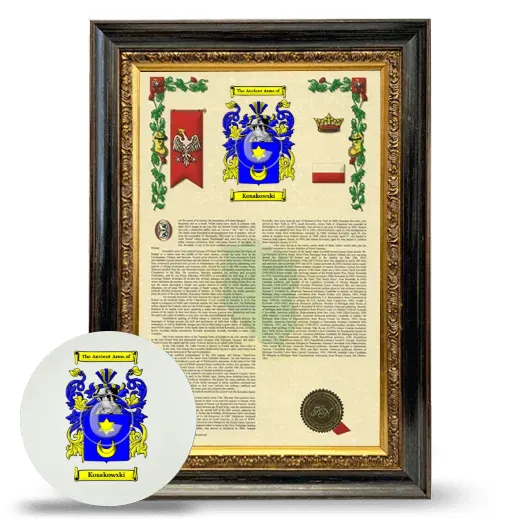 Kosakowski Framed Armorial History and Mouse Pad - Heirloom