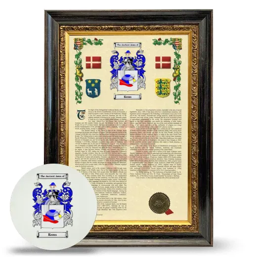 Kross Framed Armorial History and Mouse Pad - Heirloom