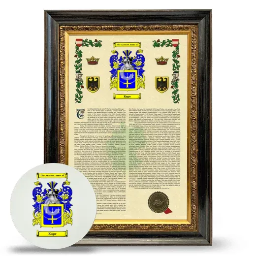 Kupe Framed Armorial History and Mouse Pad - Heirloom