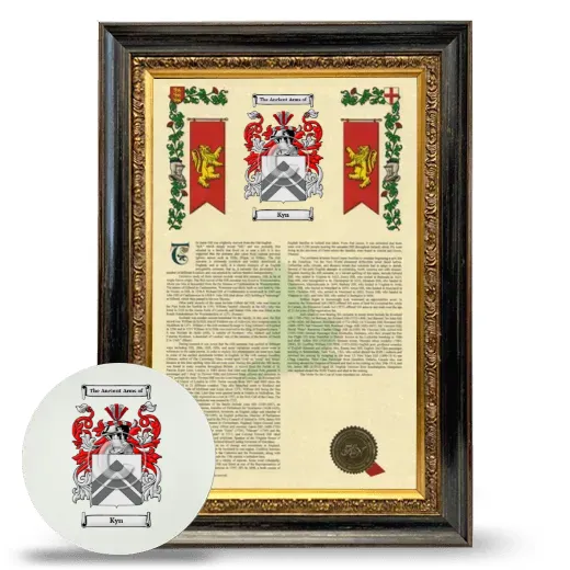 Kyn Framed Armorial History and Mouse Pad - Heirloom