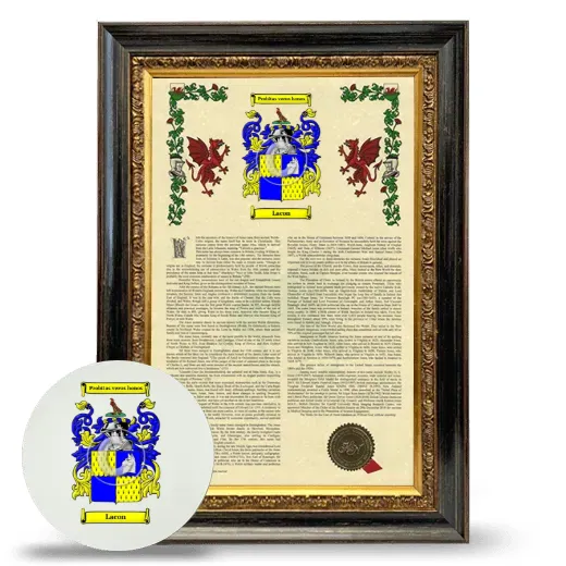 Lacon Framed Armorial History and Mouse Pad - Heirloom