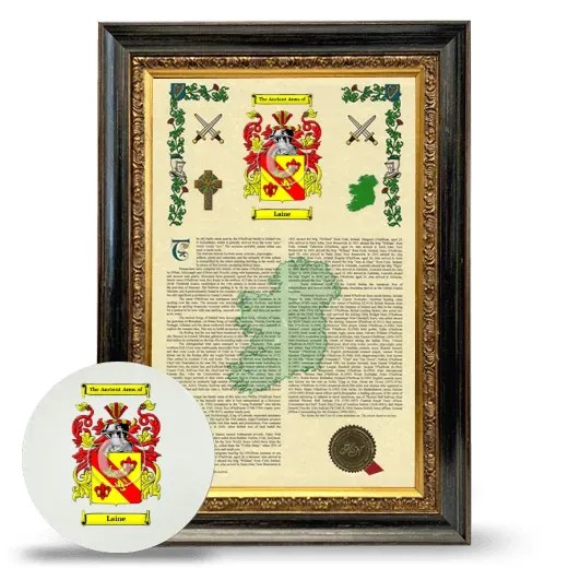 Laine Framed Armorial History and Mouse Pad - Heirloom