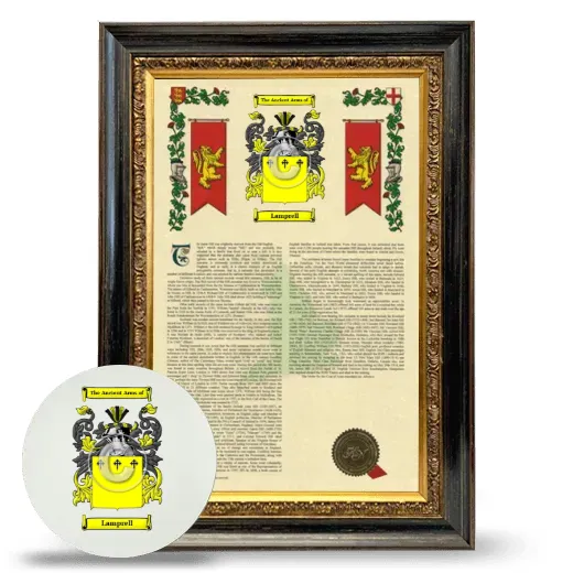 Lamprell Framed Armorial History and Mouse Pad - Heirloom