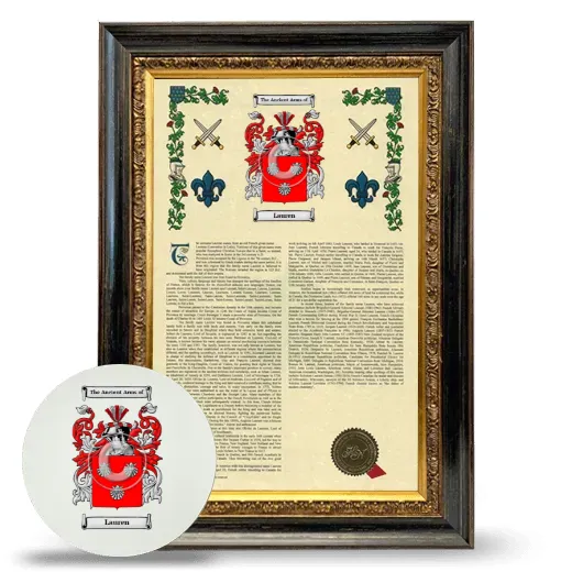 Lauren Framed Armorial History and Mouse Pad - Heirloom