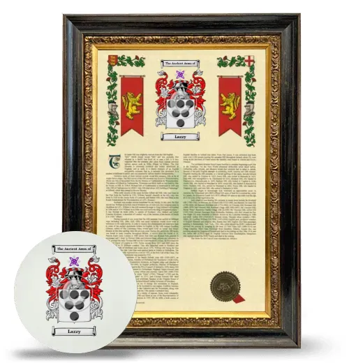 Lazzy Framed Armorial History and Mouse Pad - Heirloom