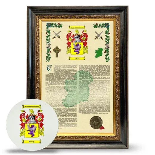 Lazzy Framed Armorial History and Mouse Pad - Heirloom