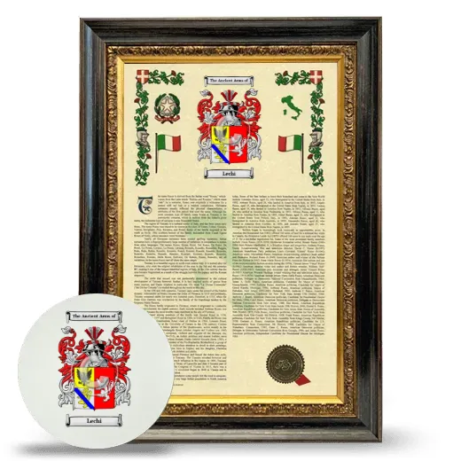Lechi Framed Armorial History and Mouse Pad - Heirloom