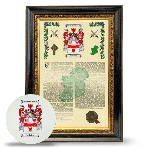 Ledwich Framed Armorial History and Mouse Pad - Heirloom