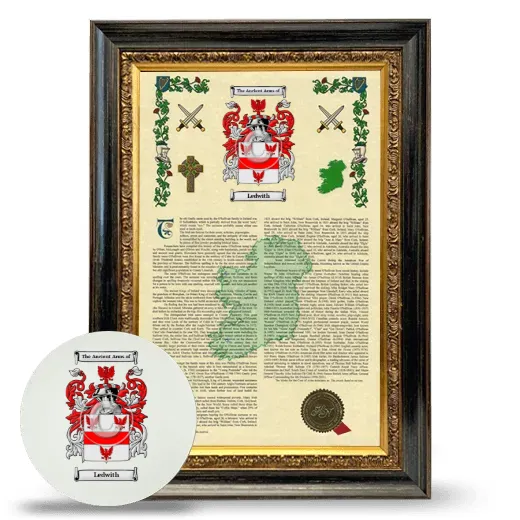 Ledwith Framed Armorial History and Mouse Pad - Heirloom