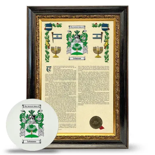 Lehmann Framed Armorial History and Mouse Pad - Heirloom
