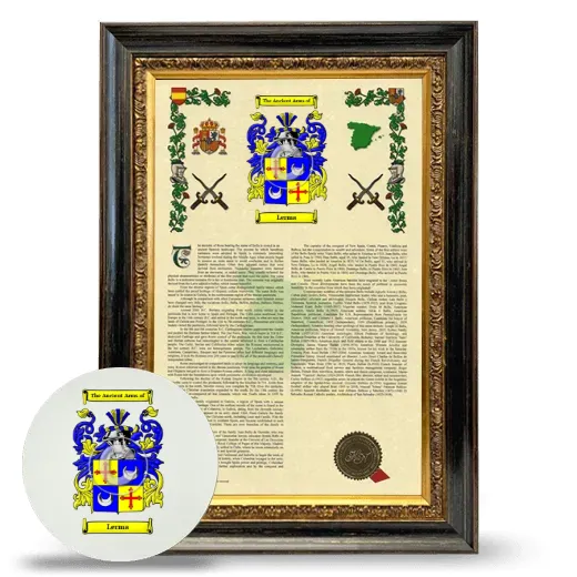 Lerma Framed Armorial History and Mouse Pad - Heirloom