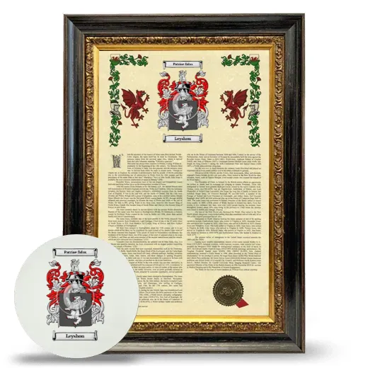 Leyshon Framed Armorial History and Mouse Pad - Heirloom